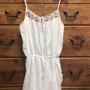 White Romper with Tassles